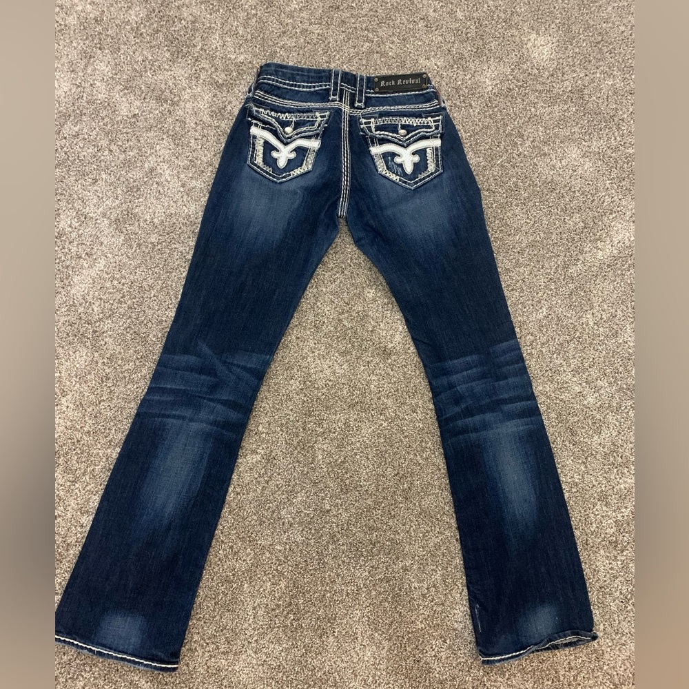 Rock Revival women’s jeans. Serena easy boot cut. Size 26, 33 1/2” inseam.